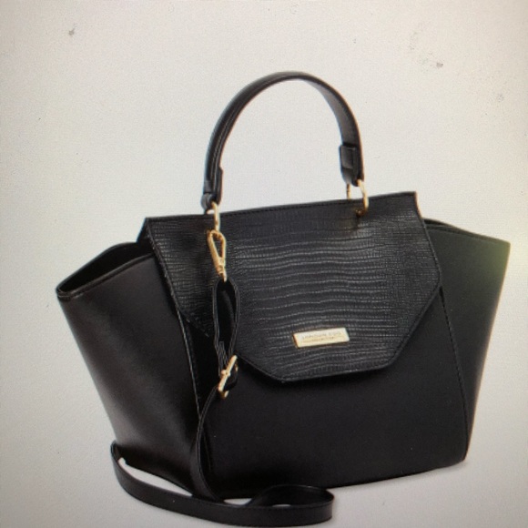 London Fog Orchid Satchel w/removable strap - Picture 4 of 6